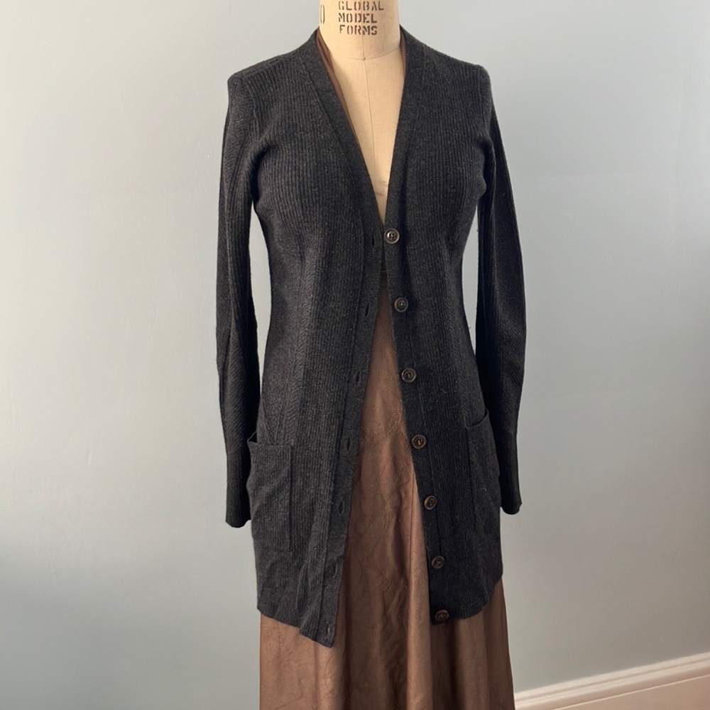 🆕DVF Diane von Furstenberg long V neck wool cardigan size L